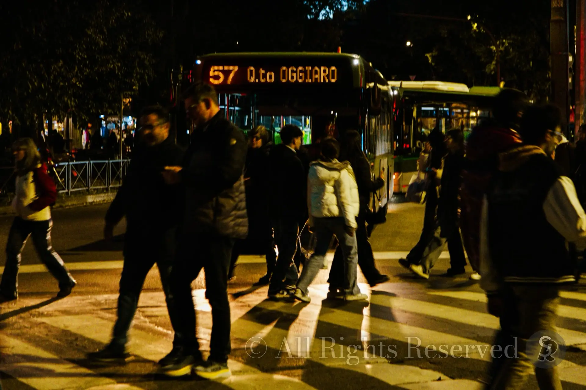 Evening in Milan, Italy